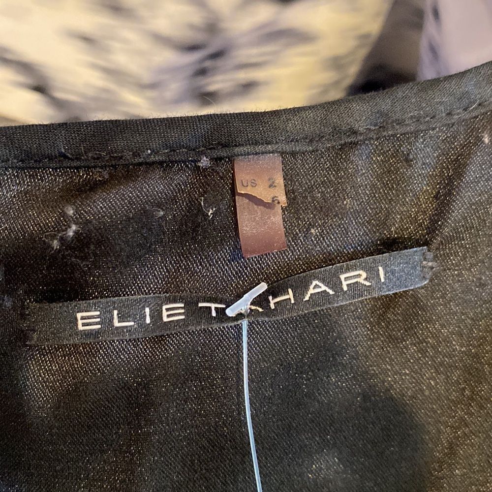 Elite Tahari 2 Antoinette Sheath Midi Dress Sleeveless Back Zipper and Button - Picture 6 of 7